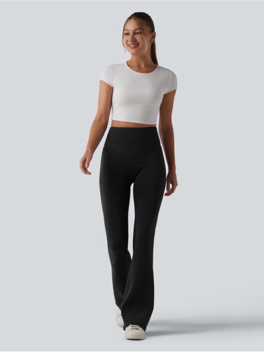 HALARA SpacerTek™ High Waisted Tummy Control Flare Casual Pants Small (4/6)